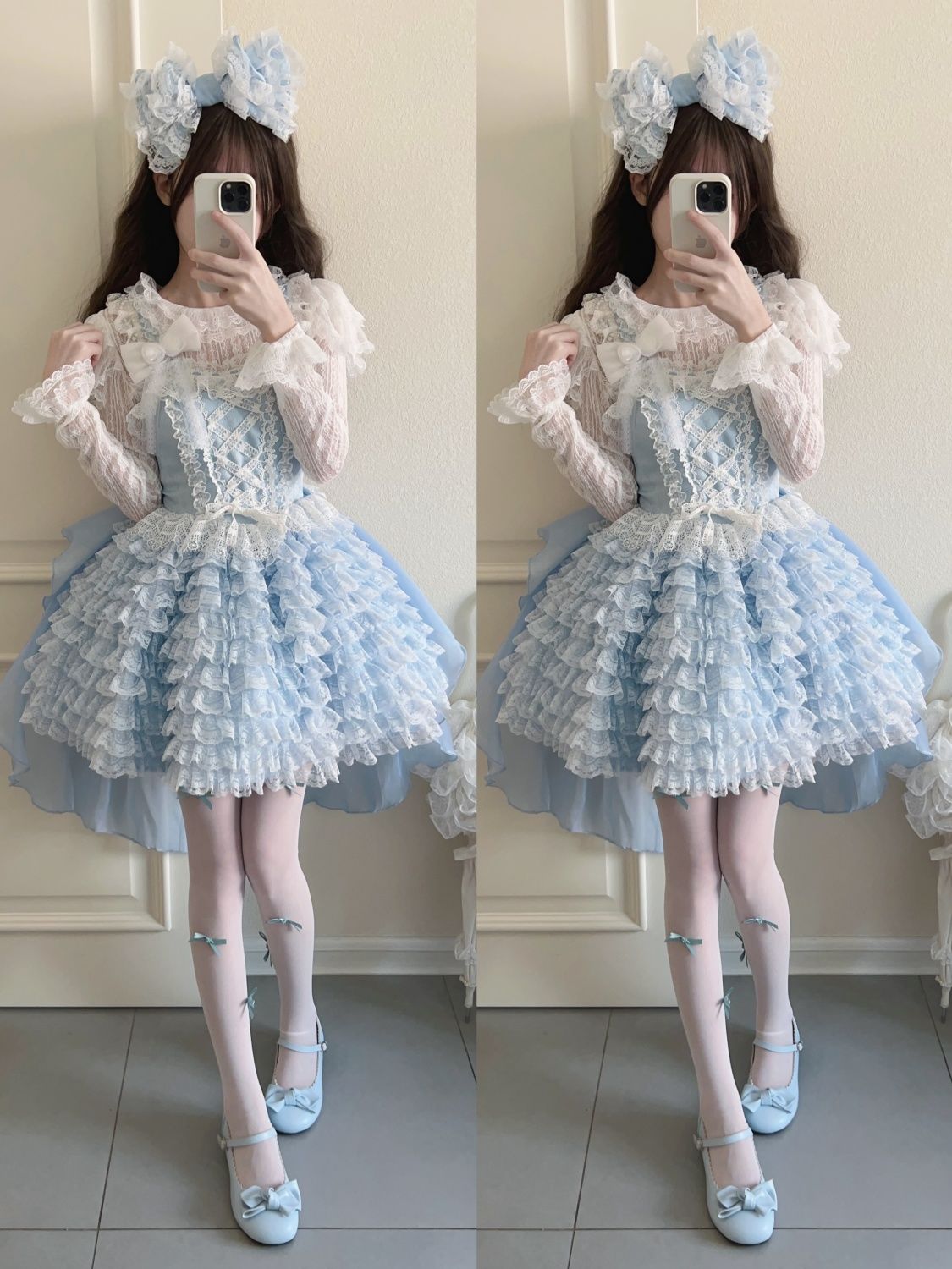 コスプレ ロリータ ミルフィーユ2024 春夏 新作 ロリータ洋装キュートjskキャミソールワンピース レディース ドレス 脚魅せミニスカート韓国ファッション