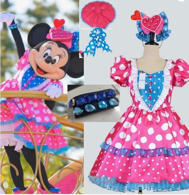 東京ディズニーランド（TDL） ディズニー・パルパルーザ ミニーのファンダーランド ミニーコスプレ衣装+靴 （ブレスレット別売り ） 風コスプレオーダー衣装