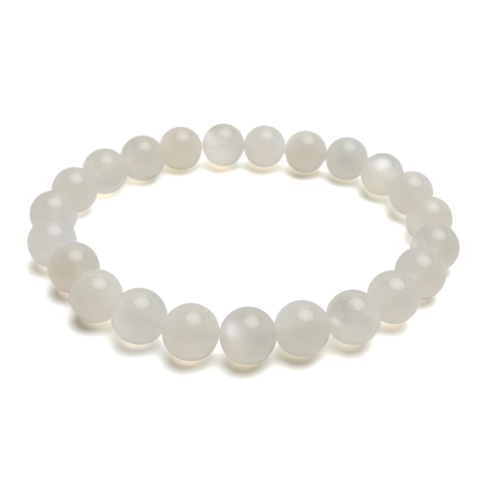 天然ホワイトムーンストーンブレス 8.5mm [b870-8mm]