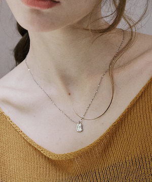 ★Hei★sv925 raindrop pendant necklace★SOYOU着用★韓国人気 CLEAR CELESTIAL NECKLACE(2SN1674)SV925/K10 ネックレス
