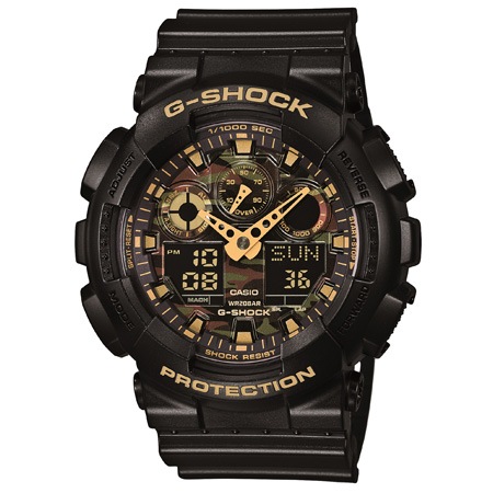 カシオ 【国内正規品】G-SHOCK(ジーショック) Camouflage Dial Series Gショック　デジアナ時計　メンズタイプ GA-100CF-1A9JF