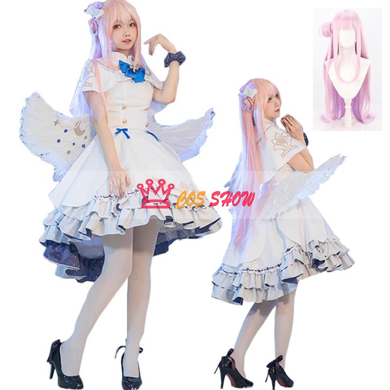 2025新品販売 ブルーアーカイブ Blue Archive 聖園ミカ コスプレ衣装 cosplay 仮装 ウィッグ+ 翼 能 イベント クリスマス ハロウィン ステージ 文化祭 学園祭