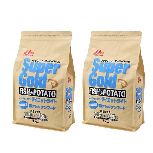 ドッグフード　森乳　スーパーゴールド　フィッシュ＆ポテト　ダイエットライト　２．４ｋｇX２　ＣＲＣ45―05―42―20―20