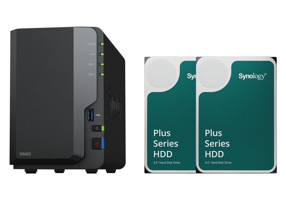 Synology シノロジー DiskStation NAS HDD 1TB*2 計2TB DS220+