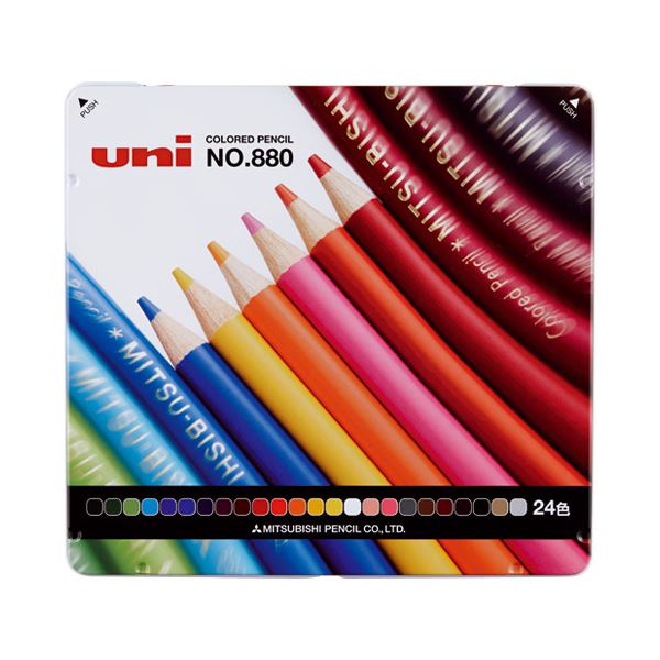 (まとめ）三菱鉛筆 色鉛筆880 K88024CPN 24色セット(×5セット) 7,726円