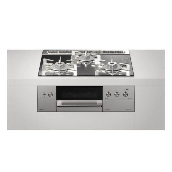 RHS31W30E13RCASTW-13A プラチナミラー DELICIA [ビルトインガスコンロ (都市ガス用両側強火力幅60cm)]