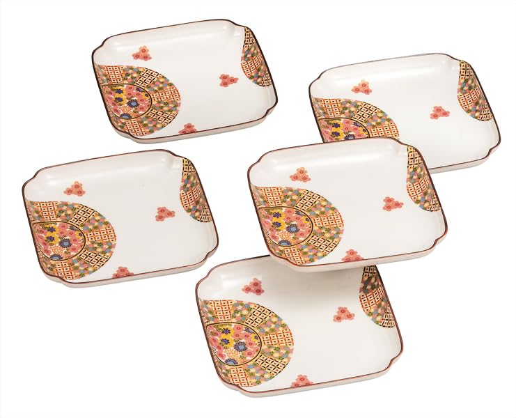 九谷焼いわたや 5.2号皿揃小紋花詰 K9-131 13,893円