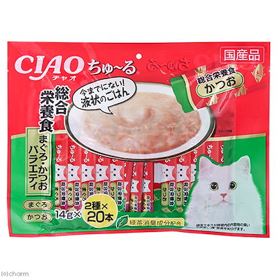 他サイト： ちゅ~る 総合栄養食 まぐろ・かつおバラエティ 40本の商品画像