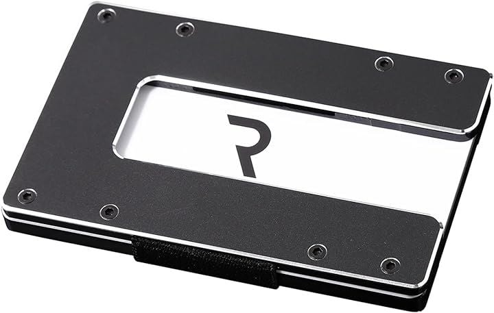 カードケース 1.1 コンパクト アルミニウム メンズ 大容量 軽量 小銭入れ クレジットカードケース ギフト 薄型( ブラック)