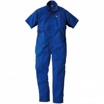 桑和 39017 半袖つなぎ Mサイズ ブルー（8） SOWA