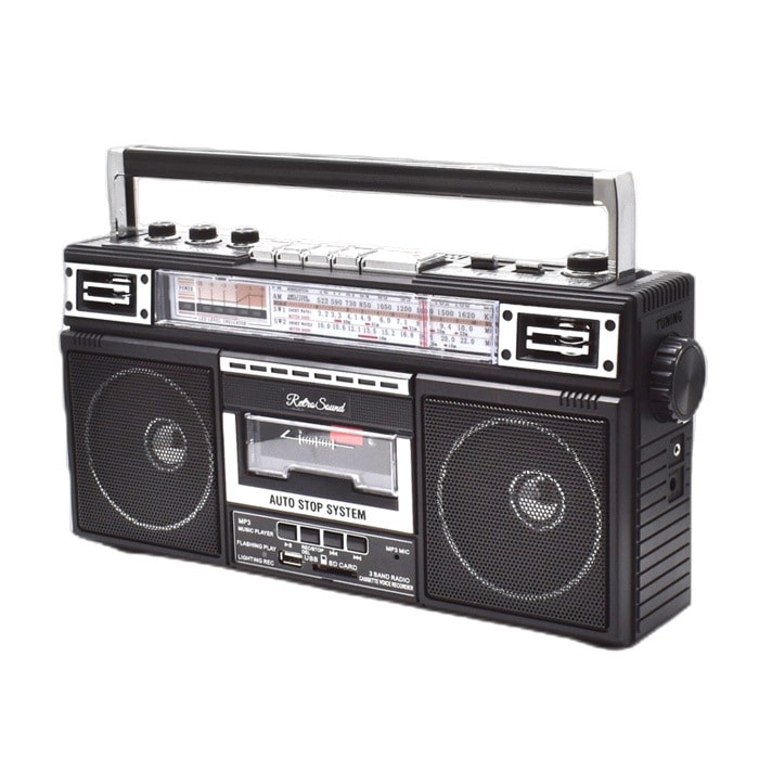 Retro Sound レトロサウンド ラジオ カセットプレーヤー カセットレコーダー RTR-S66 レトロラジカセ