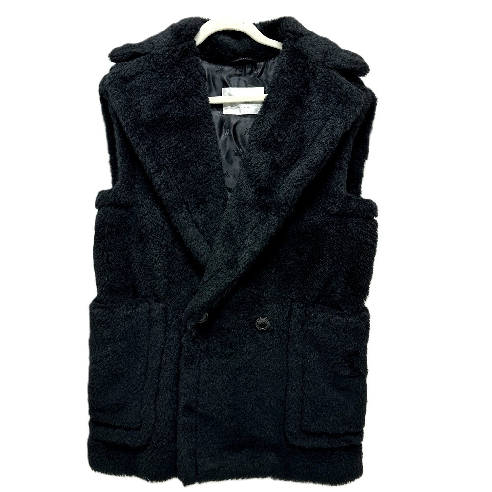 MAX MARA マックスマーラ ジャケット 25212762536 テディベア ジレ アパレル ベストコート アルパカ ブラック