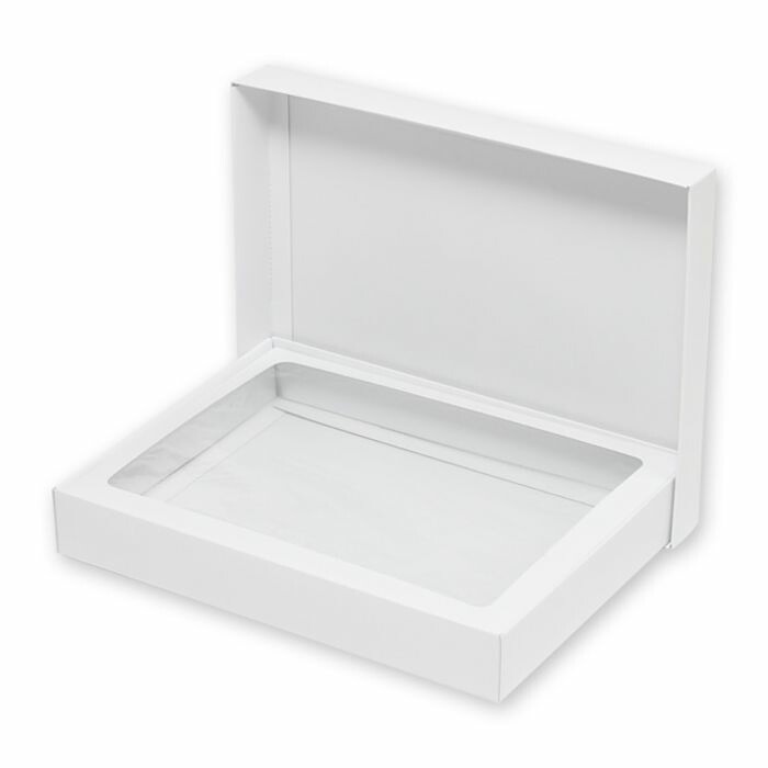 （まとめ買い）シモジマ HEIKO 箱 デラックス白無地箱（エスプリ） DH-6 DXタオル6本 かぶせ蓋 10枚 内寸225x300x高45mm ギフトボックス 006821000 [x3セット]