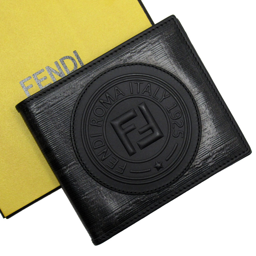 フェンディ FENDI 札入れ PVCコーティングキャンバス ブラック メンズ 7M0169-A5K4 t19318g