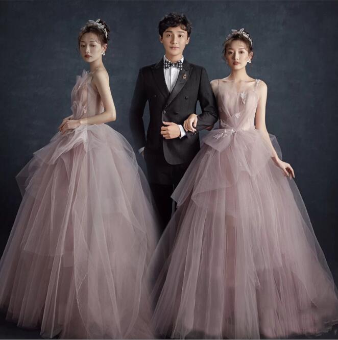 お姫様ドレス 花嫁ドレス 韓国風 イブニングドレス お呼ばれ カラードレス 同窓会 ロングドレス 前撮り パーティードレス ドレス ゴージャス 撮影用のワンピース 高級感 セクシー 発表会 スレンダー