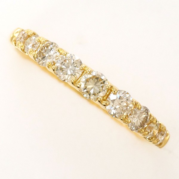 K18 18金 YG リング 12号 ダイヤ 0.50 中古