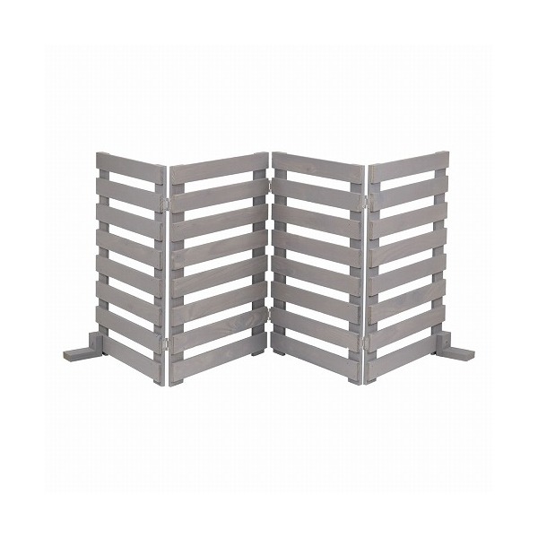 住まいスタイル WF-160YK-GRY 折り畳めるウッドフェンス160(横ボーダー) 1枚組 グレー メーカー直送