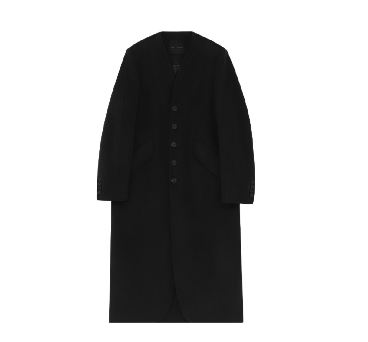 【TREEMINGBIRD】 [HANDMADE] CASHMERE SET-UP LONG COAT : BLACK