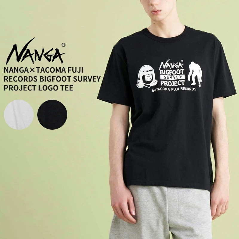 ナンガ×タコマフジレコード Tシャツ NANGA×TACOMA FUJI RECORDS BIGFOOT SURVEY PROJECT LOGO TEE 30周年 アニバーサリー 限定 7,480円