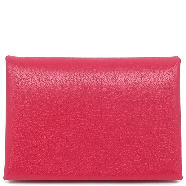 エルメス カードケース カルヴィ デュオ シェーブル シェーブルシャムキラ ローズエクストリーム シルバー金具 新品 未使用 フラグメントケース B刻印(2023年製) 【箱】【中古】