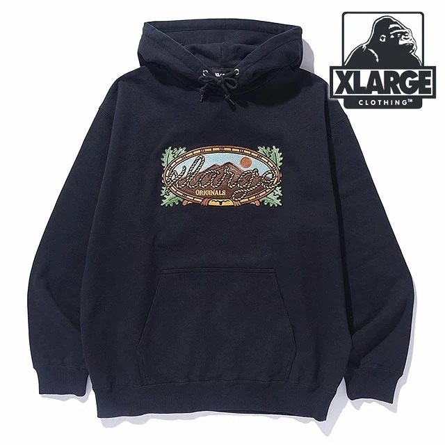 ロープロゴ フーデッド スウェットシャツ [101244012006] メンズ x-large エックスラージ トップス プルオーバー フーディー BLACK