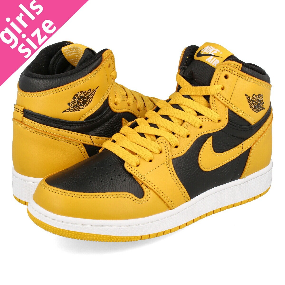 AIR JORDAN 1 RETRO HIGH OG GS POLLEN/BLACK/WHITE