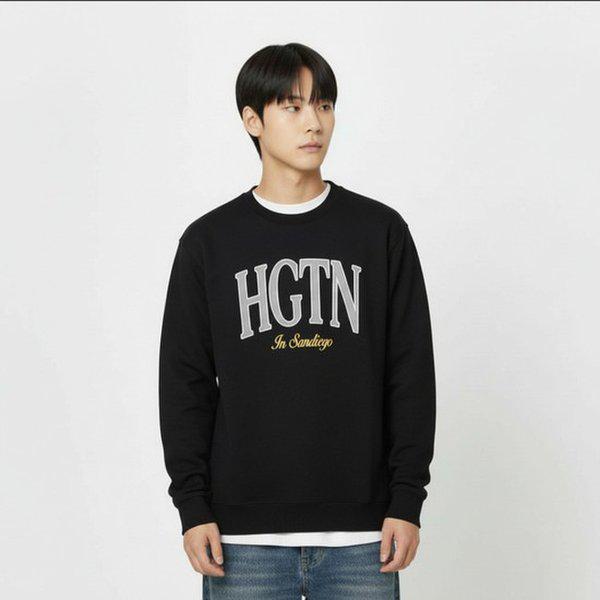 [モダインチョン] 10560-031-203-07-100 ダブルフェイスアーチレタリングスウェットシャツ_ブラック_IC 4,876円