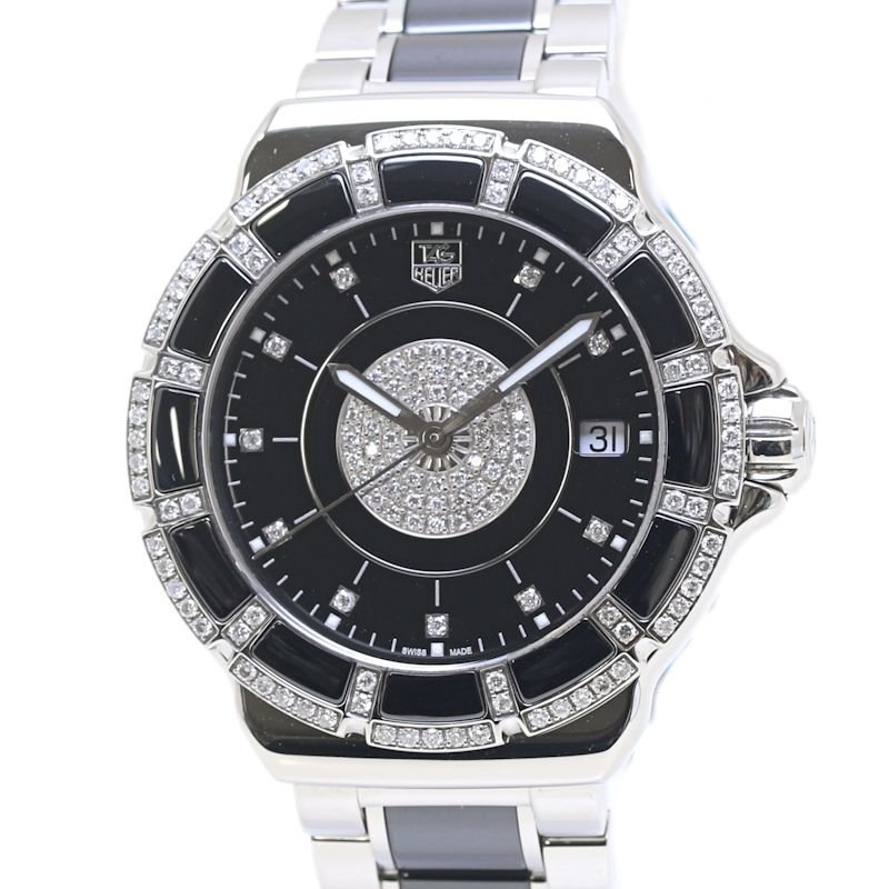 フォーミュラ1 ダイヤモンド WAH1219.BA0859【磨き済/電池交換済】ブラックセラミックxステンレススチール レディース /40034【中古】【腕時計】