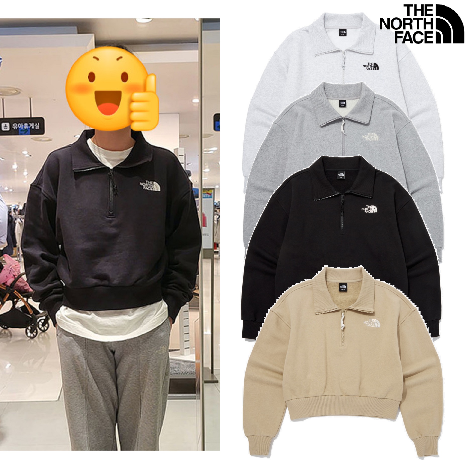 ESSENTIAL HALF ZIP SWEATSHIRTS 4色 新商品 韓国の人気 韓国ファッション マンツーマン 男女共用 カップルアイテム ストリートファッション 女性服 韓国スタイル 学生フ