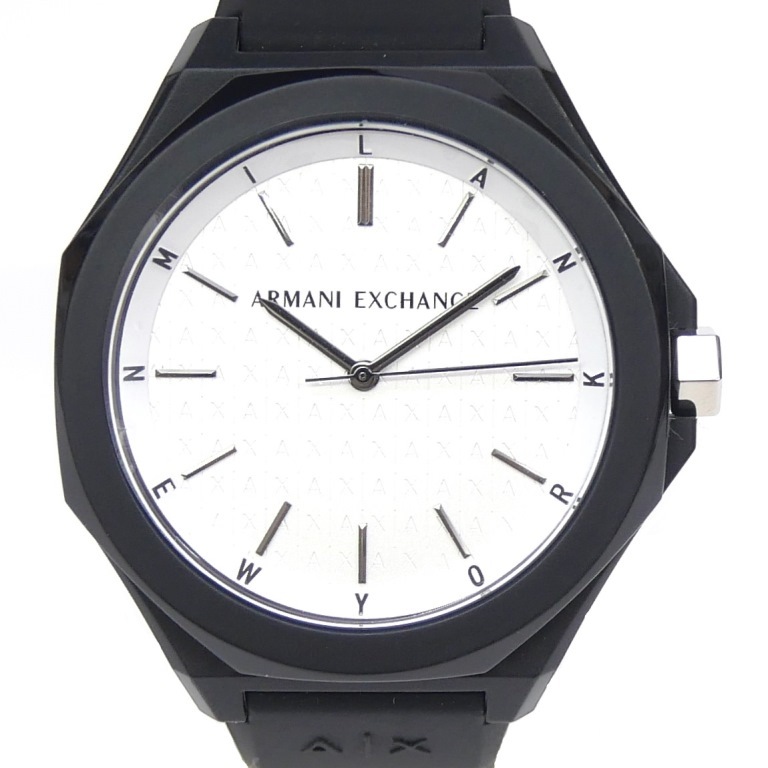アルマーニ エクスチェンジ ARMANI EXCHANGE クオーツ シリコンベルト AX4600 白盤×黒ベルト(68137)