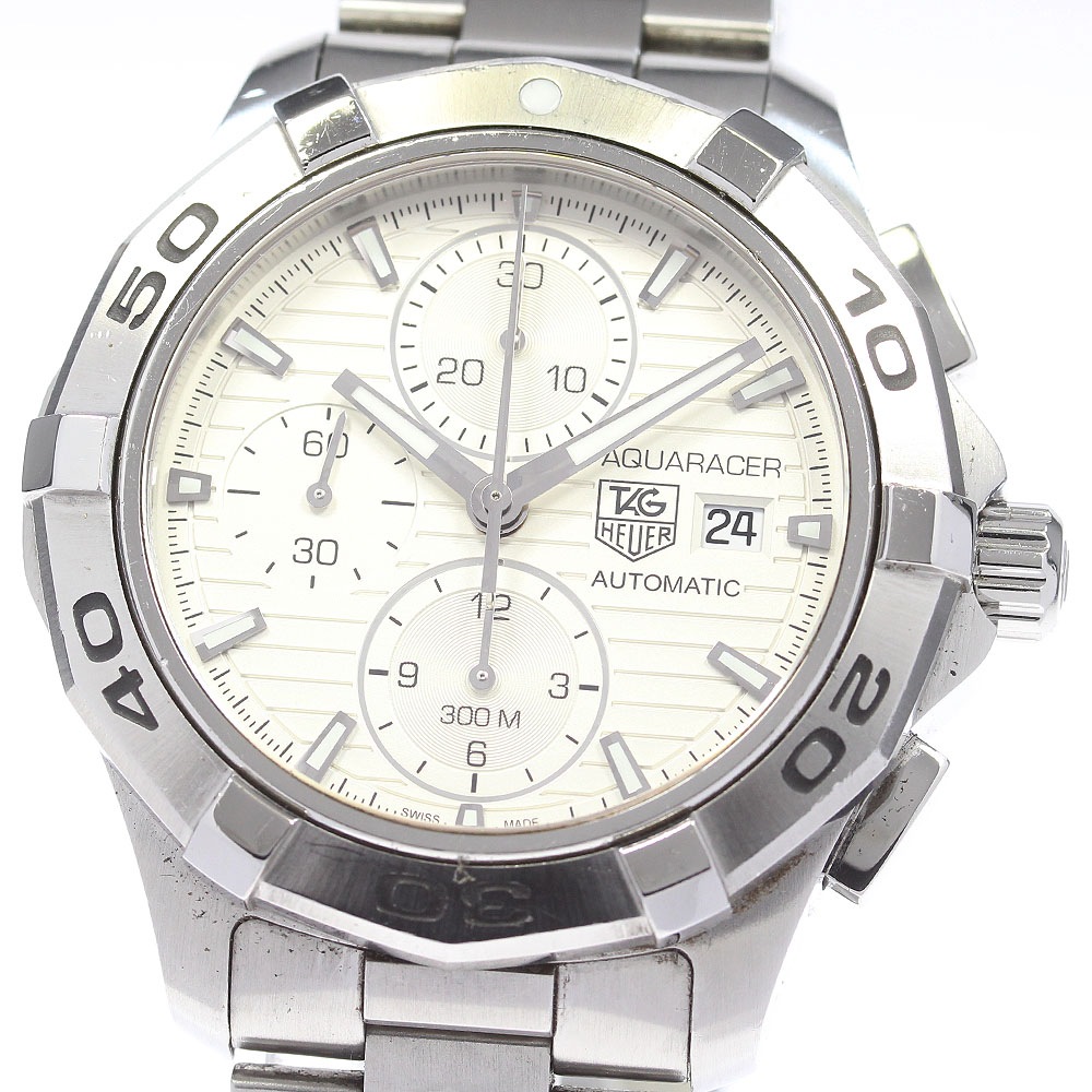 タグホイヤー TAG HEUER CAP2111 アクアレーサー デイト クロノグラフ 自動巻き メンズ 保証書付き_846451【中古】 85,965円