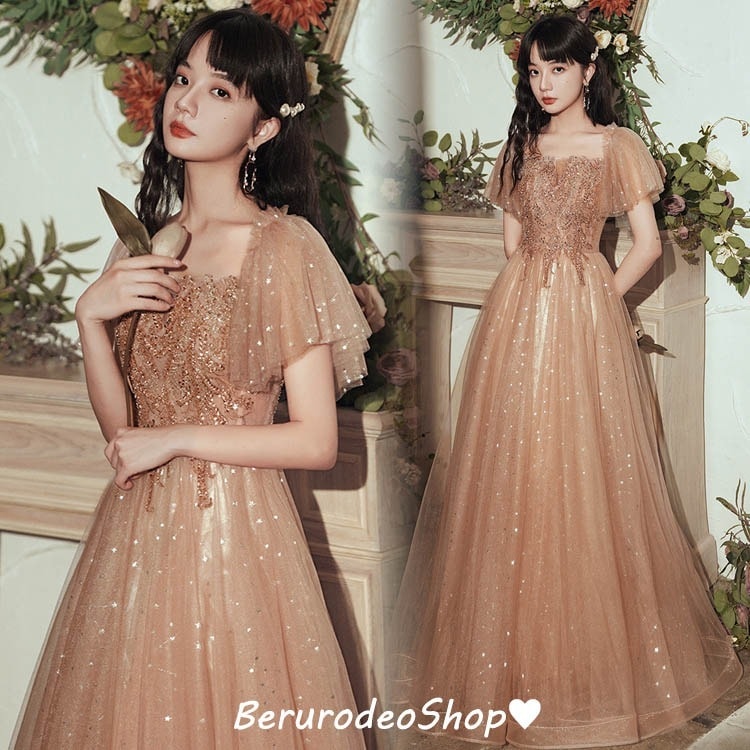 【TIME HOLDER】イブニングドレス ロングドレス ベージュ グレー ワイン赤 結婚式ドレス 二次会ドレス お呼ばれドレス ロング 発表会ドレス オフショルダー スパンコール キラキラ キレイめ