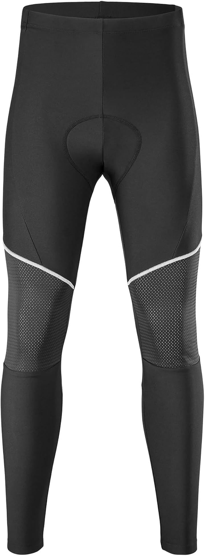 メンズ サイクルパンツ 裏起毛 秋冬 ロング サイクリングパンツ サイクルタイツ パッド 保温 防風 自転車パンツ(ブラック, L)