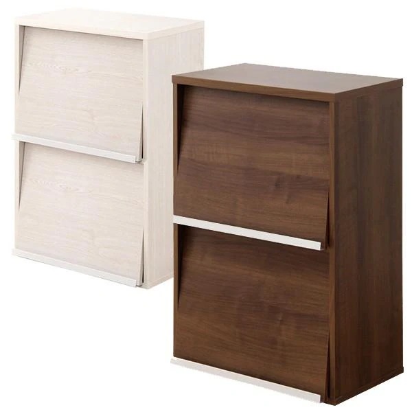 フラップ扉チェスト 収納家具 コンパクト 棚 リビング家具 9,356円