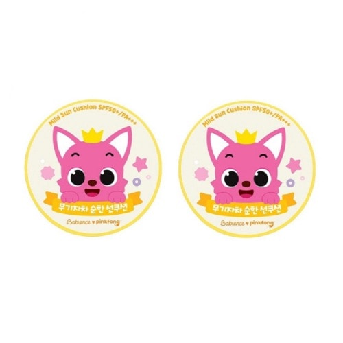 K-BEAUTY-ベビーアンズ ピンクポン ベビー 肌にやさしい サンクッション 15gx2 無機自車 低刺激 すべての肌 子供の日 韓国渡韓ごっこ