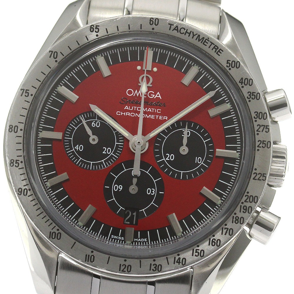 オメガ OMEGA 3506.61 スピードマスター シューマッハ レジェンド クロノグラフ 自動巻き メンズ 箱付き_845102【中古】