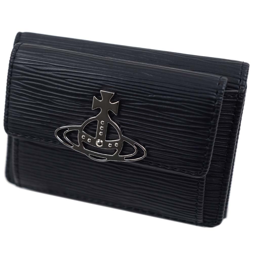 ヴィヴィアンウエストウッド 財布 三つ折り財布 レディース ブラック SMALL FLAP PURSE Vivienne Westwood 52010013-S000E-N404