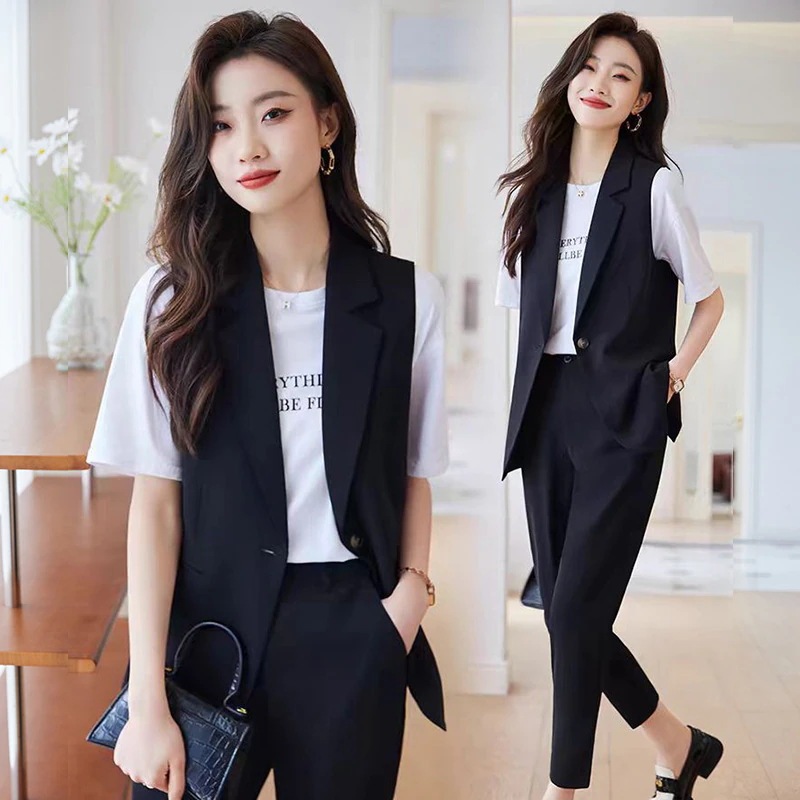 2024春夏新作スーツ ベスト ショルダー 薄手スーツ ホースジャケット ツーピースジャケット