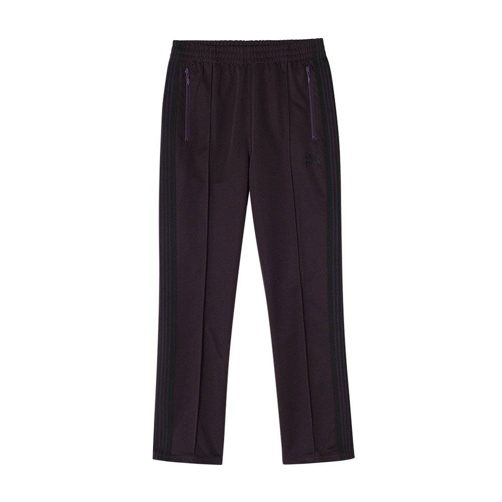Needles PU274 A-DK.パープルポリスムースナロートラックパンツメンズロングパンツ