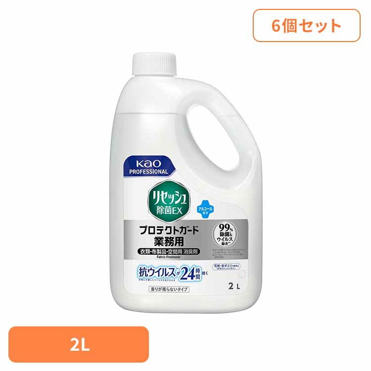 消臭剤 リセッシュ 詰め替え 消臭スプレー 業務用 【6個セット】花王 リセッシュ除菌ＥＸ プロテクトガード 香りが残らないタイプ 業務用 2L リセッシュ