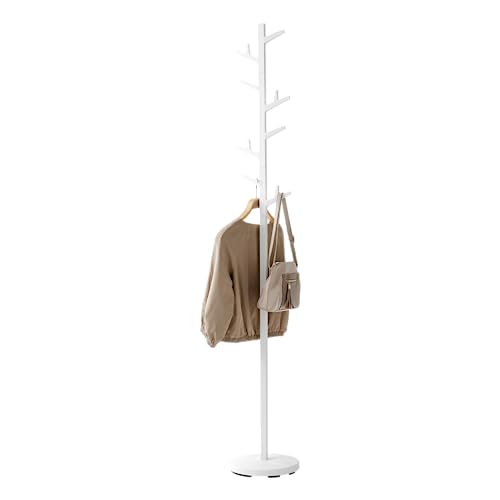山崎実業(Yamazaki) ポールハンガー ブランチ ホワイト 約W28D28H176cm ハンガーラック コートハンガー 7066