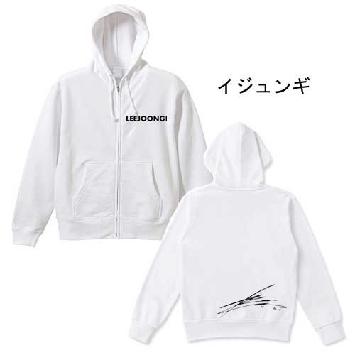 イジュンギ 前あき フルジップ パーカー スウェット 裏パイル 男女兼用 綿100％ 韓流 グッズ eq010-4f