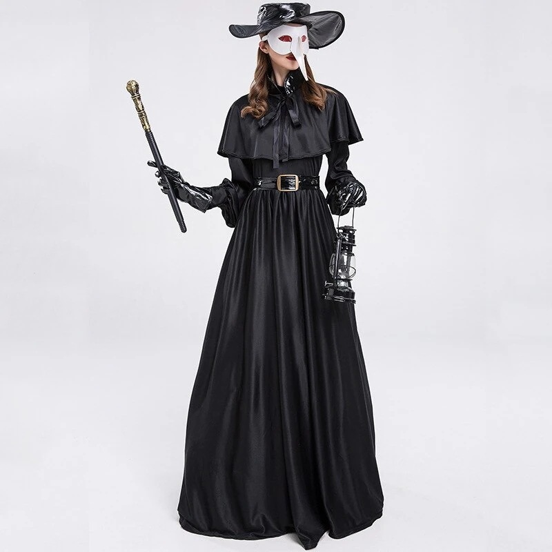 ハロウィン コスプレ 衣装 子供 大人のハロウィンコスチューム悪魔ペスト医師SF SCP財団番号049くちばし少女成長スカート