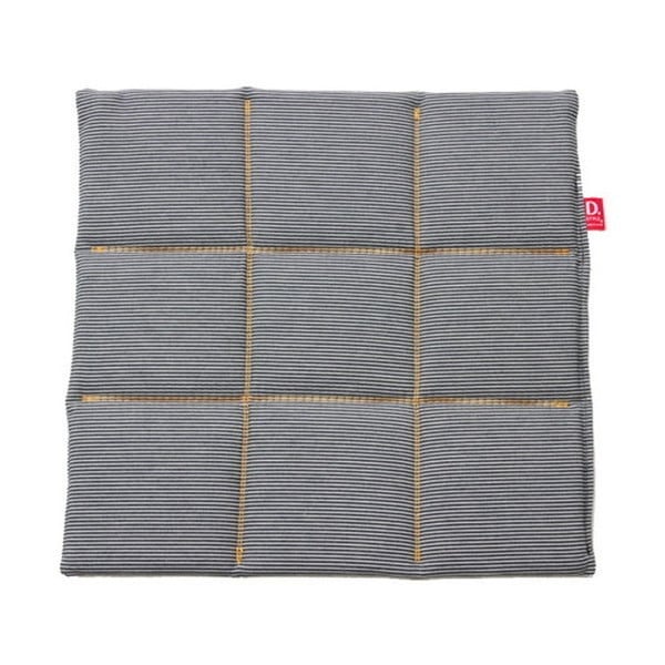 9150610 クッション シート 椅子用 綿100% 国産 デニム ストライプ柄 レオン ヒッコリー 4343cm 2枚組 メーカー直送