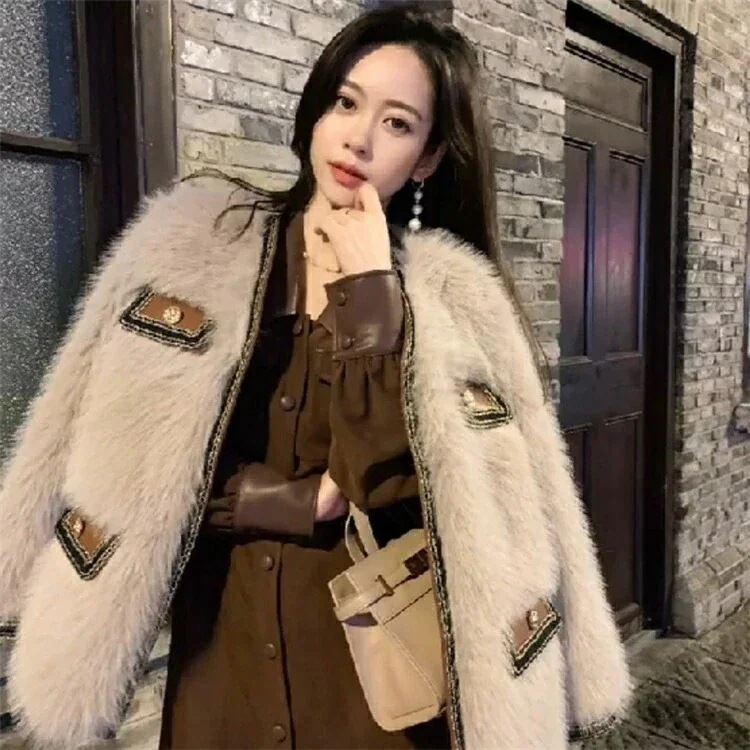 素敵なデザイン フレンチスタイル もこもこ コート オシャレ[K](T)防寒