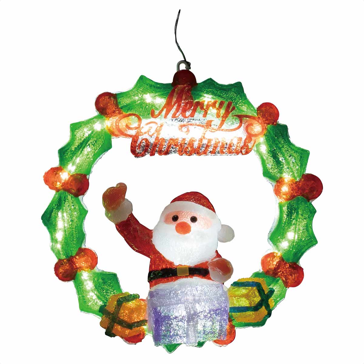 エントリーでポイント5倍！11月4日20:0011月11日1:59直径46cmLEDブリリアントモチーフ サンタリース 1台 イルミネーション ライト イルミネーションライト 屋外 サンタクロース 電