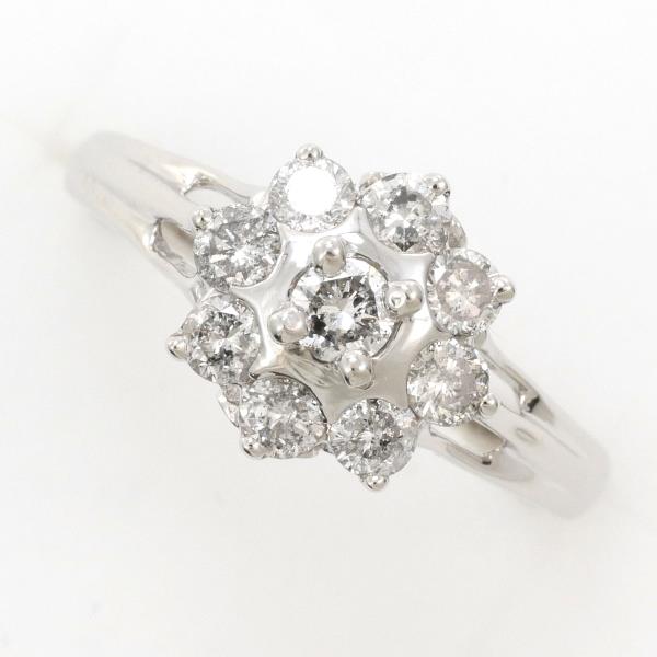 PT900 プラチナ リング 指輪 11.5号 ダイヤ 0.75 ジュエリー 中古