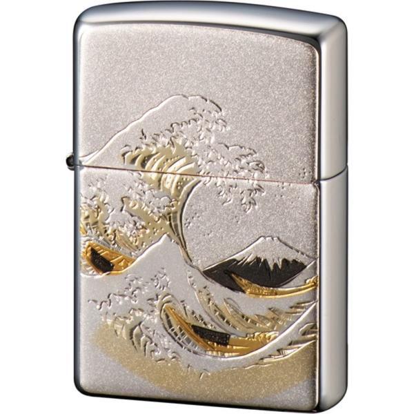 ZIPPO(ジッポー) ライター シルバー 電鋳板 波富士 和柄 4,822円