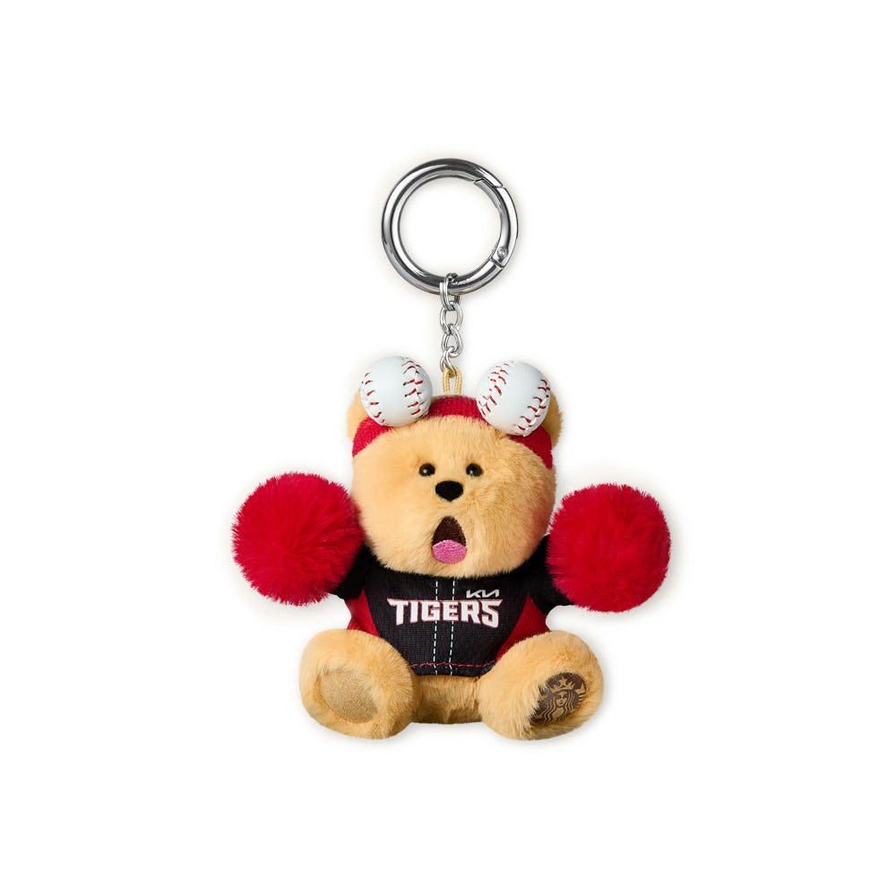 ベアリスタ タイガーズ キーチェーン 日本未発売 韓国限定 スターバ グッズ 限定品 野球 キーホルダー ぬいぐるみ レア ギフト 希少 おしゃれ コレクション 記念品 KIA