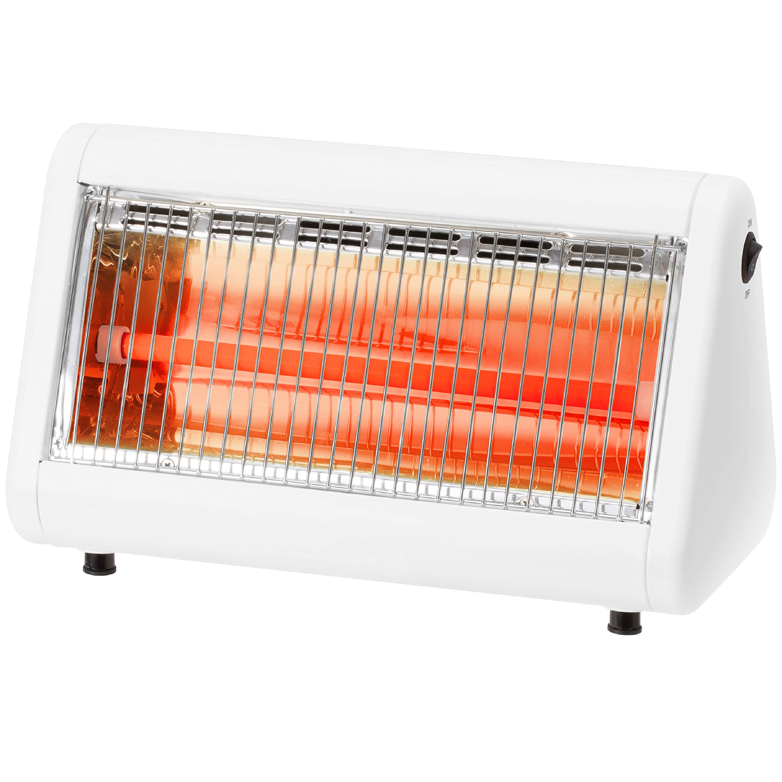 [山善] あしもとあったか 電気ストーブ ヒーター 小型 足元 転倒OFFスイッチ 簡単操作 400W ホワイト DS-F041(W)